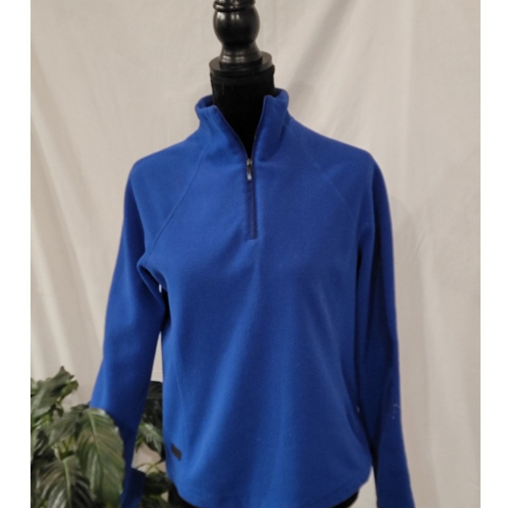 Lauren Ralph Lauren Royal Blue Quarter Zip Fleece Pullover Mock Neck Mens Medium
